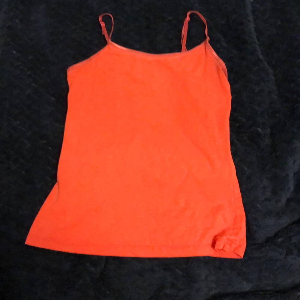 Bright orange tank top